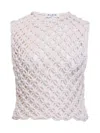 Alaïa Alaia White Knotted Sleeveless Tank Top Women In White