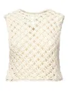 Alaïa Womens Alaia Square Crop Cotton-blend Top In White