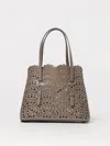 Alaïa Hollowed-out Design Shoulder Bag In Grey