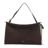 Alaïa Le Click East West Large Bag In Nubuck In Brown