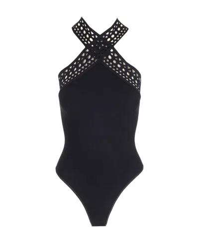 ALAÏA ALAÏA HALTERNECK CUT-OUT BODYSUIT