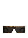 Alaïa Acetate Rectangular Mask Sunglasses In Multi