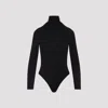 Alaïa Fluid Jersey Bodysuit With Heart Cut-out In Black