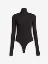 Alaïa Fluid Jersey Bodysuit With Heart Cut-out In Black