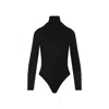 Alaïa Fluid Jersey Bodysuit With Heart Cut-out In Black
