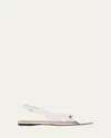 Alaïa Heart Clear Slingback Ballerina Flats In Blanc