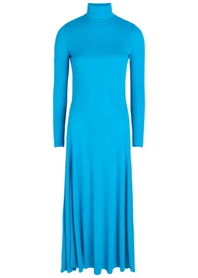 ALAÏA ALAÏA HEART CUT-OUT CREPE MIDI DRESS