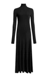 Alaïa Women Black Fluid Jersey Heart Dress In Black