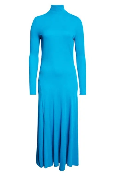 ALAÏA ALAÏA HEART CUTOUT LONG SLEEVE JERSEY DRESS