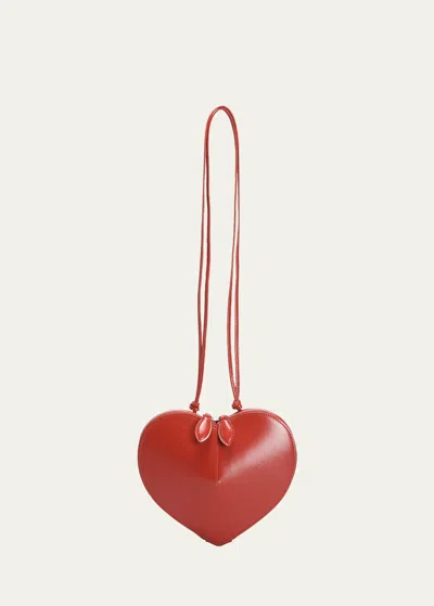 Alaïa Heart Leather Shoulder Bag In Laque