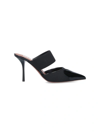 Alaïa Heart Mules In Black  