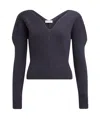 Alaïa Wool-blend Heart Sweater In Black