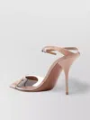Alaïa Heart Pumps In Patent Calfskin In Grey