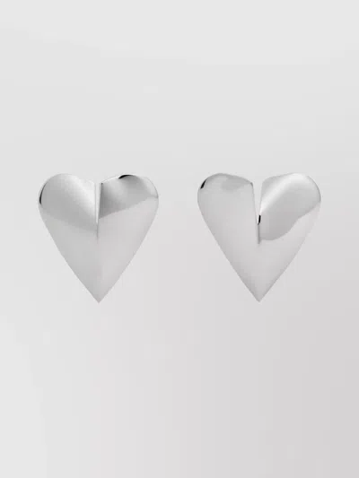Alaïa Heart Shape Polished Finish Stud Back Earrings