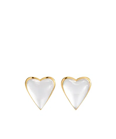ALAÏA ALAÏA HEART-SHAPED BOMBE EARRINGS