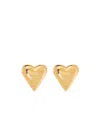 Alaïa Bombe Heart Stud Earrings In Yellow