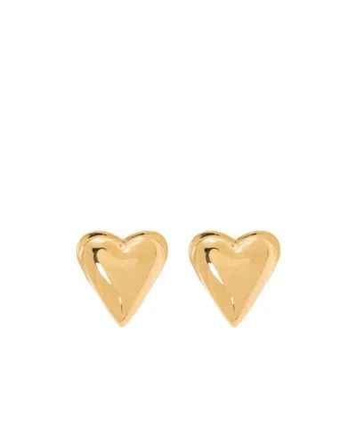 Alaïa Bombe Heart Stud Earrings In Gold