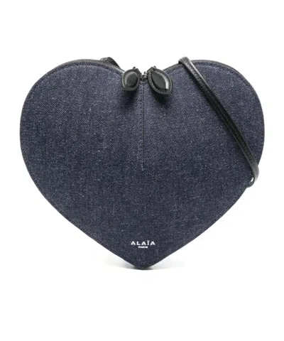 Alaïa Heart-shaped Shoulder Bag In Black