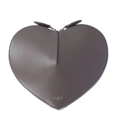 Alaïa Heart-shaped Shoulder Bag In Gray