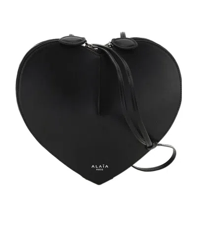 Alaïa Heart-shaped Satchel Bag In Black