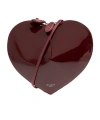 Alaïa Maroon Le Coeur Crossbody Bag In Red