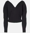 Alaïa Wool-blend Heart Sweater In Black