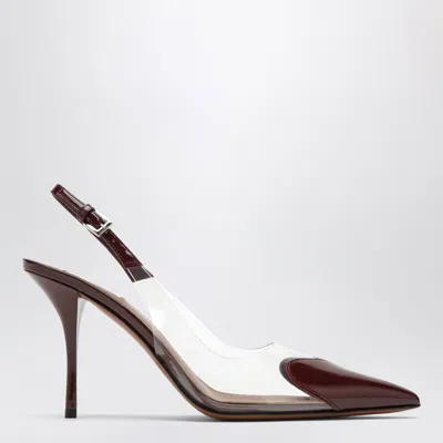 Alaïa Alaia Heart-shaped Toe High Slingback Pumps In Red