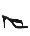Alaïa Velvet Heel Flip-flops Mule In Black