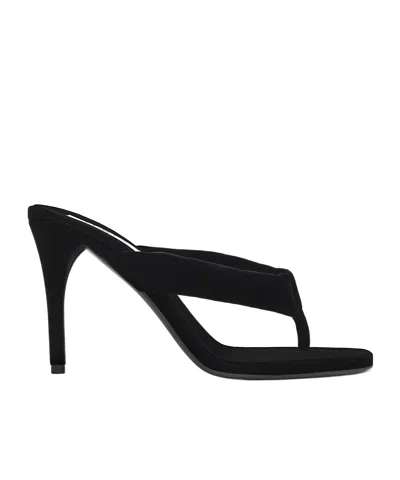Alaïa Heel Thong Mules In Velvet In Black