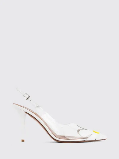 Alaïa Heeled Sandal Woman Color Yellow In White