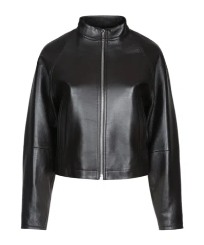 Alaïa High Collar Casual Jacket In Black