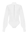 Alaïa High-collar Long-sleeved Jumpsuit In White