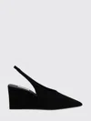 Alaïa Cube Wedge Slingbacks In Suede In Black