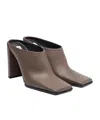 Alaïa Alaia Square-toe Mule In Taupe Grey Women In Brown