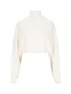 Alaïa Wool Turtleneck Sweater In White