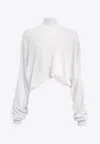 Alaïa Alaia Women Batwing Linen Sweater In White