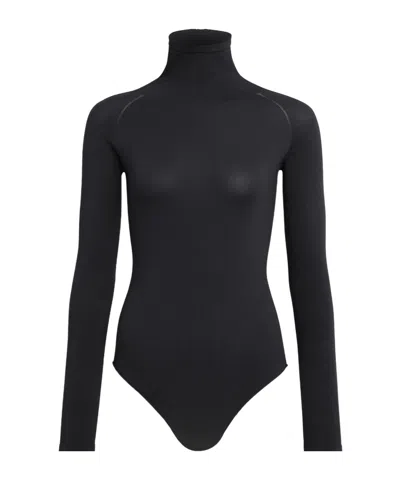 Alaïa High-neck Knitted Bodysuit In Black