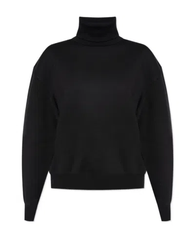 Alaïa High-neck Long-sleeved Sweater In Black