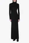 Alaïa Alaia Black Dress With Back Draping Women In Black