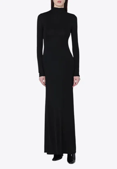 ALAÏA HIGH-NECK MAXI DRESS