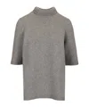 Alaïa Cashmere Blend Turtleneck Knitwear Grey In Gray
