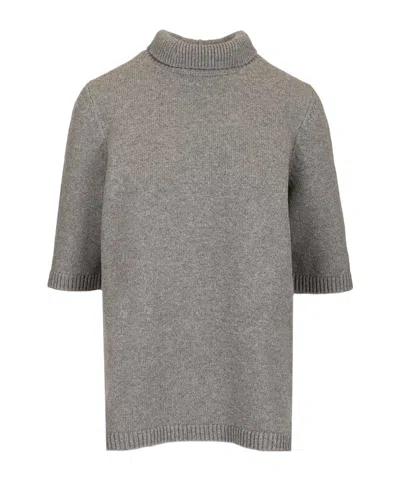 ALAÏA ALAÏA HIGH NECK RIBBED KNIT JUMPER