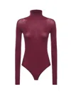 Alaïa High-neck Second Skin Bodysuit In Purple