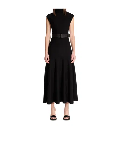 Alaïa High-necked Dress In Black
