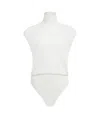 Alaïa Sleeveless Sheer-knit Wool Bodysuit In White