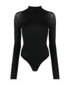 Alaïa Noiralaia High Collar Top For Women Fw23 In Black