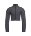 Alaïa Long-sleeved Casual Jacket In Gray