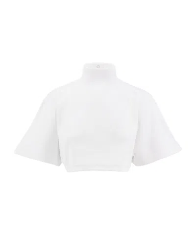 Alaïa High-necked T-shirt In White