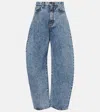 Alaïa Alaia Women Rounded Jeans In Snow Denim In Blue