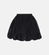 Alaïa High-rise Cotton-blend Miniskirt In Black